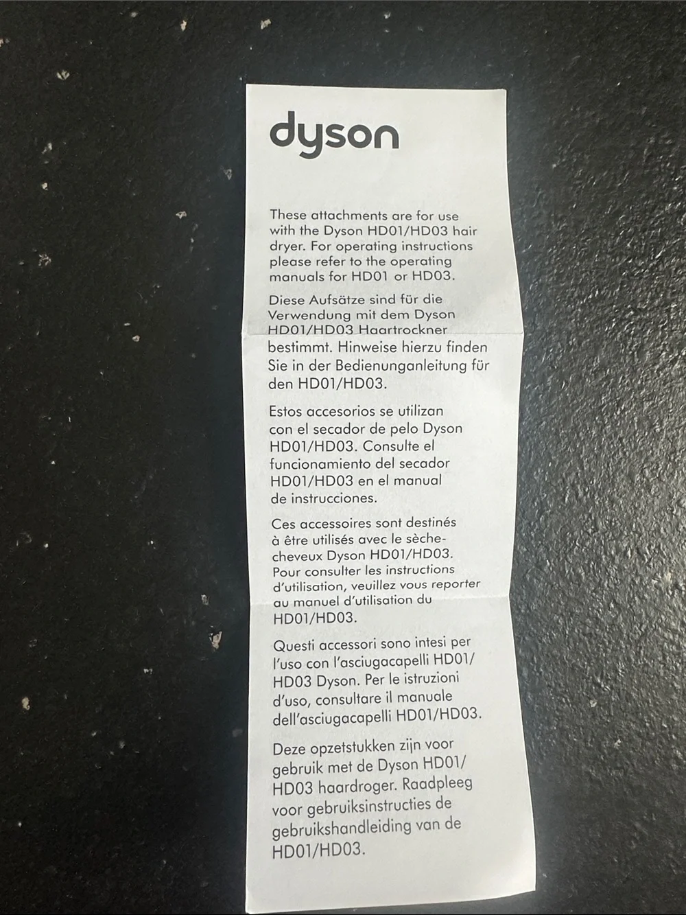 Dyson Supersonic Wide-Tooth Comb Attachment - Black- NIB